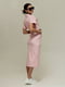 Розовое платье-рубашка с коротким рукавом | 6796480 | фото 2