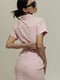Розовое платье-рубашка с коротким рукавом | 6796480 | фото 3