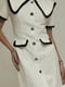 Белое платье с отложным воротником | 6796485 | фото 4