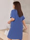 Синее платье А-силуэта с карманами | 6796649 | фото 3