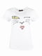 Жіноча футболка Miss Brand Mb-028 біла | 6784508