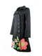 Жіноче пальто Desigual з принтом на спині квітка чорне | 6784929 | фото 3