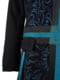 Жіноче пальто Desigual чорне з бірюзовими вставками | 6785200 | фото 4