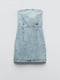 Блакитна джинсова сукня без бретелей | 6801179 | фото 5