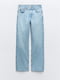 Світло-блакитні джинси з потертостями | 6801180 | фото 6