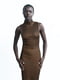 Обтягуюча сукня-міді бронзового відтінку | 6801181 | фото 3