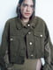 Джинсова куртка кольору хакі | 6801192 | фото 4