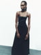 Чорна сукня на тонких бретелях | 6801195 | фото 2