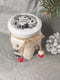 Новорічна подарункова handmade свічка "Сані" біла (38-40 годин горіння) | 6796893 | фото 4