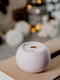 Еко-свічка із зимовим декором "Лілова куля" (9-10 годин горіння. Колекція "Святкові") | 6796922 | фото 3