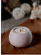Еко-свічка із зимовим декором "Лілова куля" (9-10 годин горіння. Колекція "Святкові") | 6796922 | фото 4