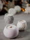 Еко-свічка із зимовим декором "Лілова куля" (9-10 годин горіння. Колекція "Святкові") | 6796922 | фото 6