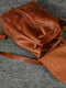 Кожаный коричневый рюкзак на затяжках | 6797044 | фото 5