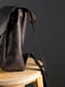 Кожаный коричневый рюкзак на затяжках | 6797046 | фото 3