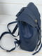 Шкіряний синій рюкзак "Прага" | 6797097 | фото 3