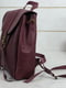 Шкіряний бордовий рюкзак "Київ" | 6797102 | фото 4