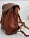 Рюкзак з натуральної шкіри "Київ" вишневого кольору | 6797290 | фото 3