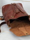 Шкіряний рюкзак "Прага" вишневого кольору | 6797296 | фото 6