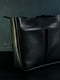 Черная сумка шопер из натуральной кожи с двумя карманами | 6797465 | фото 2