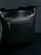 Чорна сумка шопер із натуральної шкіри з двома кишенями | 6797465 | фото 6