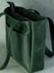 Зелена сумка шопер із натуральної шкіри з двома кишенями | 6797466 | фото 4