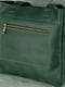 Зеленая сумка шопер из натуральной кожи с двумя карманами | 6797466 | фото 5