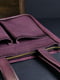 Бордовая сумка шопер из натуральной кожи с двумя карманами | 6797470 | фото 6