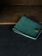 Шкіряний гаманець-портмоне зеленого кольору | 6797480 | фото 2