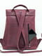 Рюкзак з натуральної шкіри "Кантрі" кольору бордо | 6797489 | фото 2