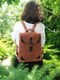 Рюкзак з натуральної шкіри "Кантрі" кольору бордо | 6797489 | фото 3