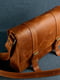 Сумка-портфель із натуральної шкіри коньячного кольору | 6797553 | фото 2