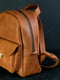 Рюкзак з натуральної шкіри "Стамбул" кон’ячного кольору | 6797560 | фото 3