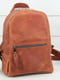Рюкзак з натуральної шкіри "Лімбо" кон’ячного кольору | 6797566