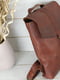 Рюкзак з натуральної шкіри "Монако" вишневого кольору | 6797597 | фото 3