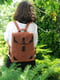 Рюкзак з натуральної шкіри "Кантрі" вишневого кольору | 6797642 | фото 4