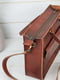 Сумка-портфель із натуральної шкіри вишневого кольору | 6797657 | фото 3