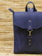 Рюкзак з натуральної шкіри "Рига" синій | 6797663 | фото 2