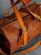 Дорожная сумка из натуральной кожи коньячного цвета | 6797693 | фото 6