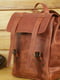 Шкіряний рюкзак "Hankle H1" кон’ячного кольору | 6797701 | фото 2