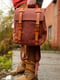 Шкіряний рюкзак "Hankle H1" бурштинового кольору | 6797704 | фото 5