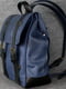 Шкіряний рюкзак "Hankle H1" синьо-чорний | 6797706 | фото 3