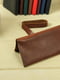 Кожаный кошелек-клатч коричневого цвета с закруткой | 6797756 | фото 4