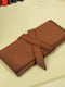Шкіряний гаманець-клатч коричневого кольору із закруткою | 6797756 | фото 5