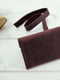 Кожаный кошелек-клатч цвета бордо с закруткой | 6797757 | фото 4
