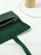 Кожаный зеленый кошелек-клатч с закруткой | 6797758 | фото 2