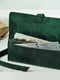 Кожаный зеленый кошелек-клатч с закруткой | 6797758 | фото 3
