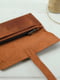 Шкіряний гаманець-клатч коньячного відтінку із закруткою | 6797759 | фото 2