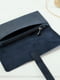 Кожаный синий кошелек-клатч с закруткой | 6797760 | фото 2