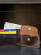 Классическое кожаное портмоне с монетницей цвета вишня | 6797763 | фото 3