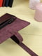 Кожаный кошелек-клатч цвета бордо с закруткой | 6797768 | фото 2